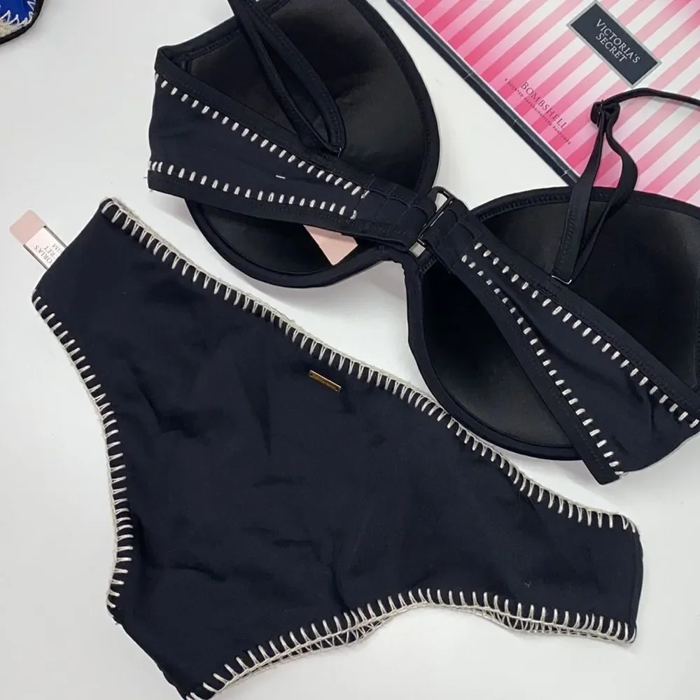 🔥🏖VICTORIA SECRET  swimsuit The Fabulous/push-up   cheeky  New - Picture 5 of 7